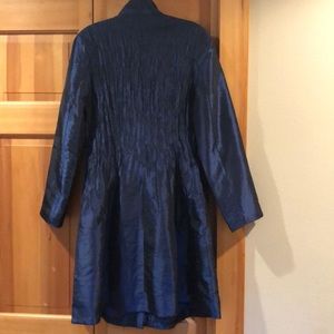 jerry t Dresses - Midnight blue Jerry T silky dress coat! jerry t Dresses - Midnight blue Jerry T silky dress coat!